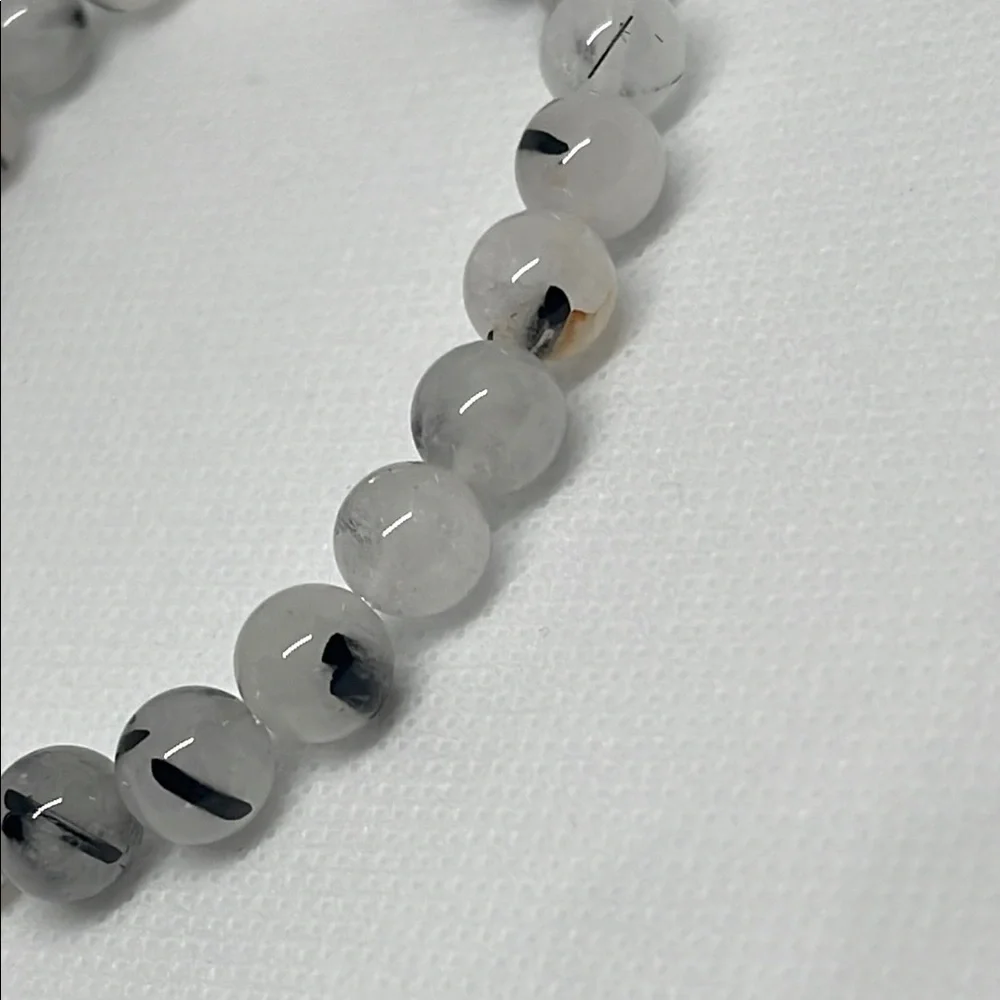 Beautiful stretchy Elegant Gray Beaded swirled Bracelet